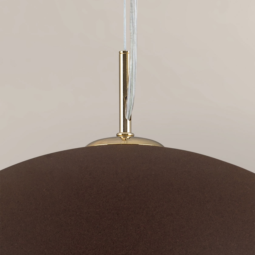 Hanglamp aan een koord ELIANO 1xE27/60W/230V diameter 50 cm bruin/goud