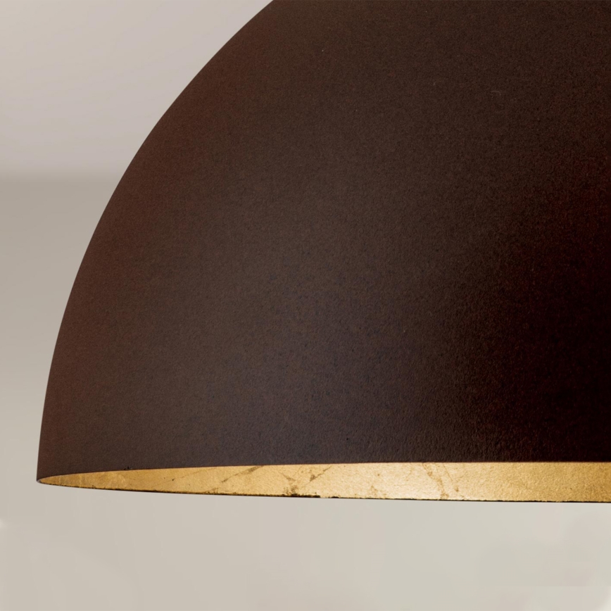 Suspension filaire ELIANO 1xE27/60W/230V d. 50 cm marron/doré