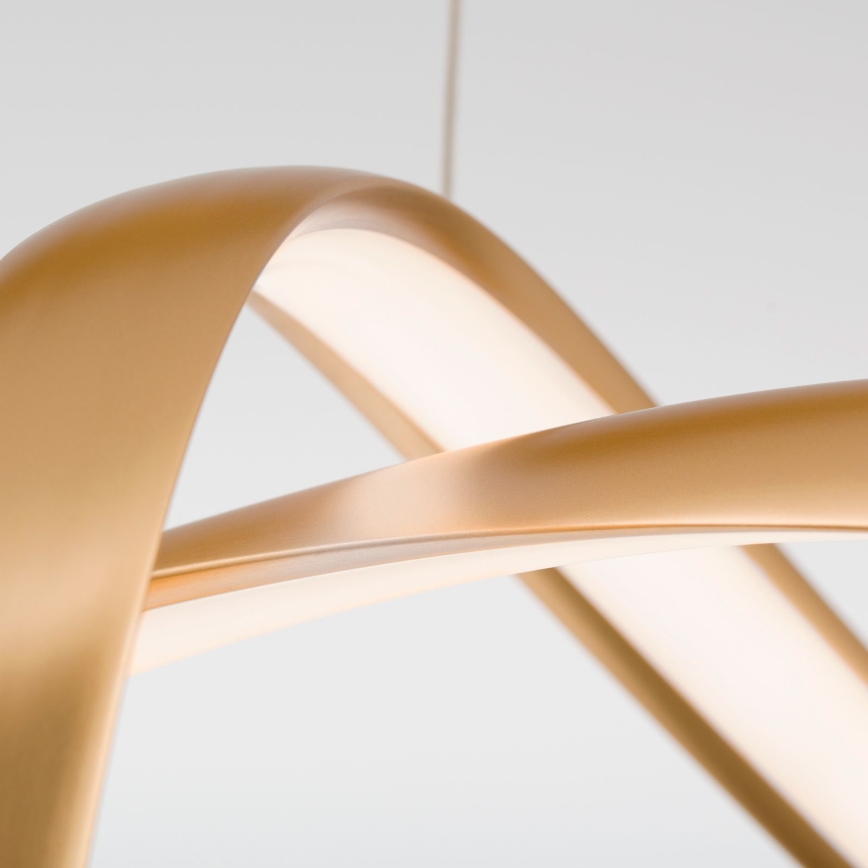 Dimbare LED hanglamp aan een koord CIRCUS LED/36W/230V goud