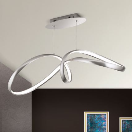 Dimbare LED hanglamp aan een koord CIRCUS LED/36W/230V zilver