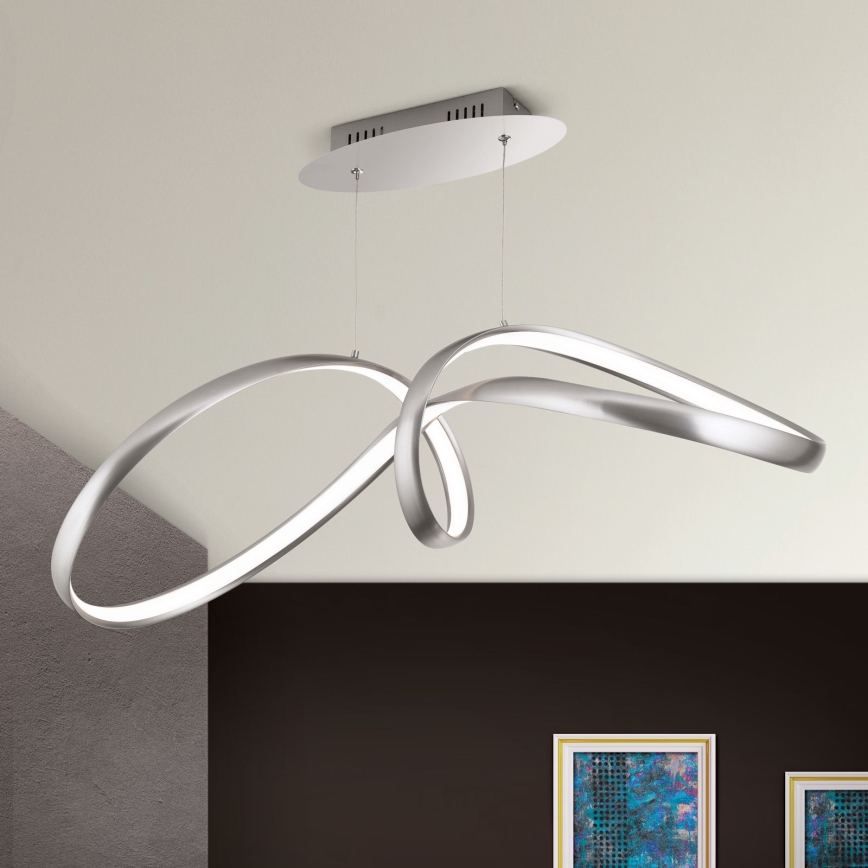 Dimbare LED hanglamp aan een koord CIRCUS LED/36W/230V zilver