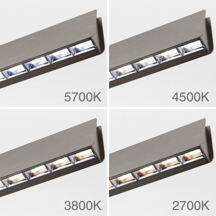 Dimbare LED hanglamp aan een koord TARA LED/44W/230V 2700/3800/4500/5700K mat chroom