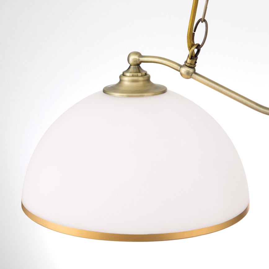 Hanglamp aan een ketting OLD LAMP 2xE27/40W/230V wit/messing