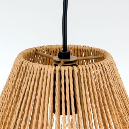 Hanglamp aan een koord JUNGLE 1xE27/40W/230V diameter 31 cm hennep