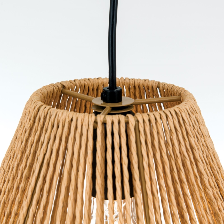 Hanglamp aan een koord JUNGLE 1xE27/40W/230V diameter 31 cm hennep