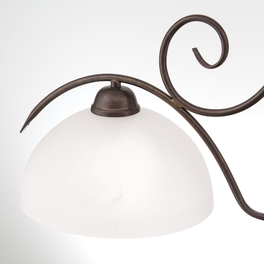 Kroonluchter met ketting RULA 2xE27/40W/230V wit/brons