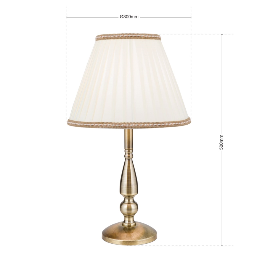 Lampe de table TONIA 1xE27/60W/230V d. 30 cm blanc/bronze