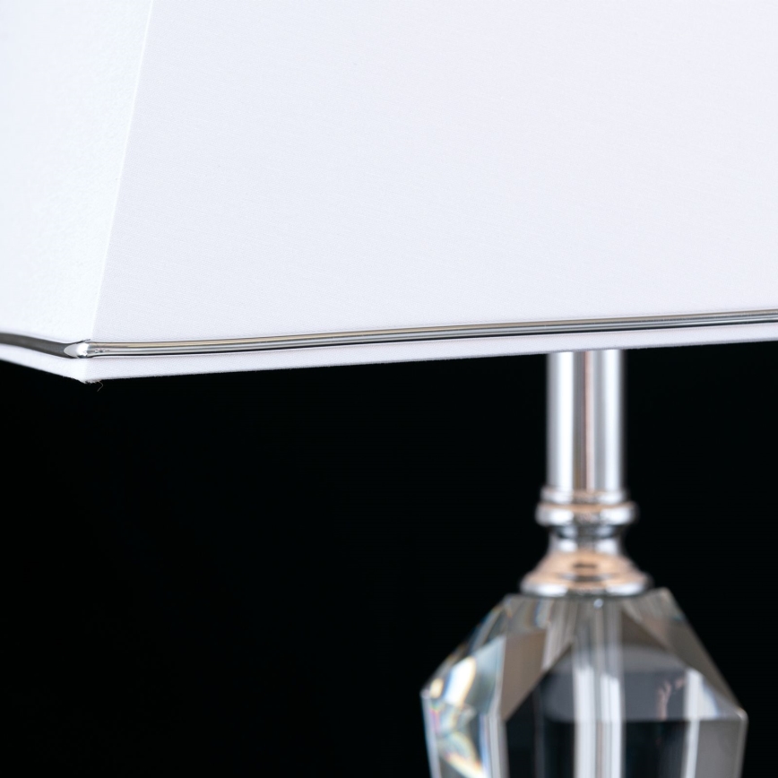 Kristallen tafellamp VERONIQUE 1xE27/60W/230V wit/chroom