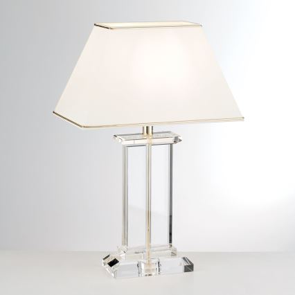 Kristallen tafellamp VERONIQUE 1xE27/60W/230V crème/goud