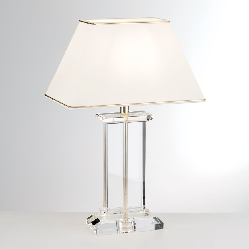 Kristallen tafellamp VERONIQUE 1xE27/60W/230V crème/goud
