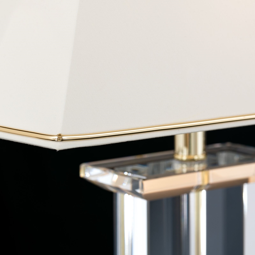 Kristallen tafellamp VERONIQUE 1xE27/60W/230V crème/goud
