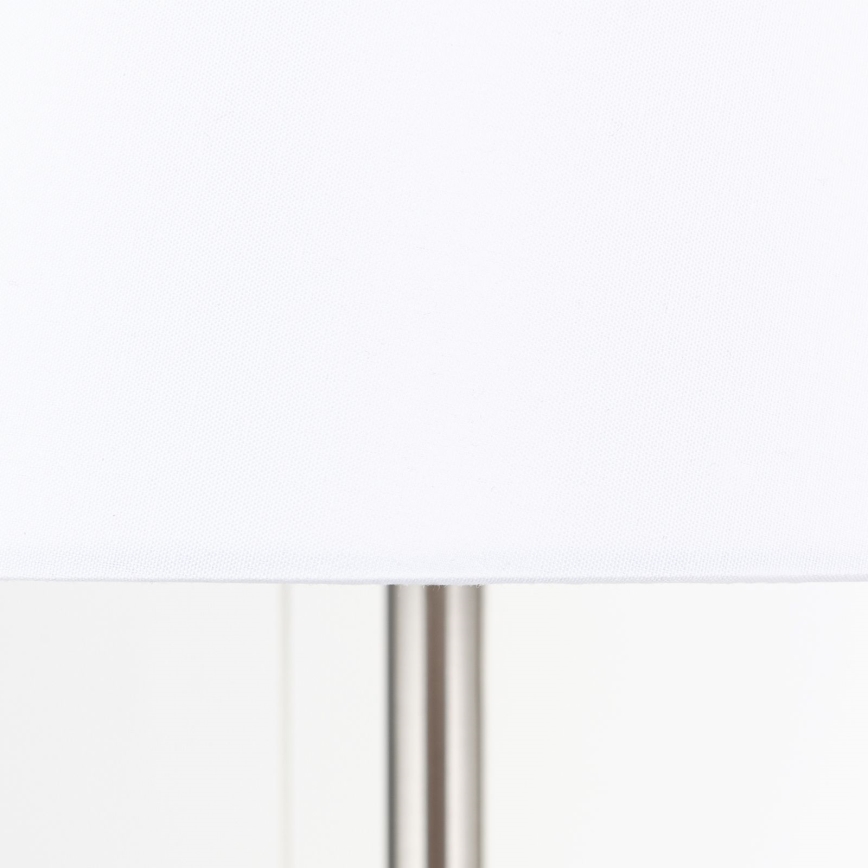 Lampe de table avec port USB LUDWIG 1xE27/40W/230V 50 cm blanc/chrome mat