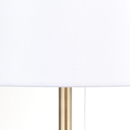 Lampe de table avec port USB LUDWIG 1xE27/40W/230V 50 cm blanc/doré