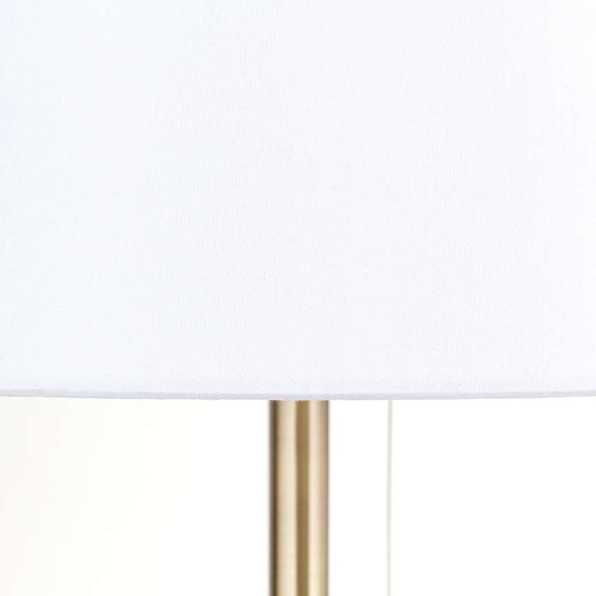 Lampe de table avec port USB LUDWIG 1xE27/40W/230V 50 cm blanc/doré