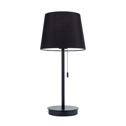 Lampe de table avec port USB LUDWIG 1xE27/40W/230V 50 cm noir