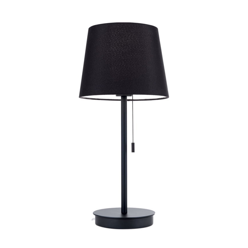 Lampe de table avec port USB LUDWIG 1xE27/40W/230V 50 cm noir
