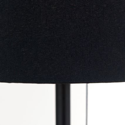 Lampe de table avec port USB LUDWIG 1xE27/40W/230V 50 cm noir