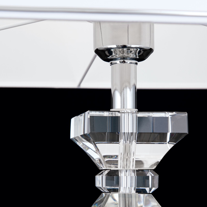 Kristallen tafellamp POKAL 1xE27/60W/230V wit/doorzichtig