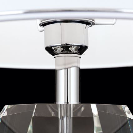 Lampe de table ALEXIS 1xE27/60W/230V blanc/chrome brillant/transparent