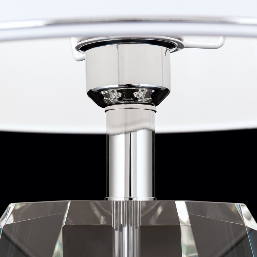 Lampe de table ALEXIS 1xE27/60W/230V blanc/chrome brillant/transparent
