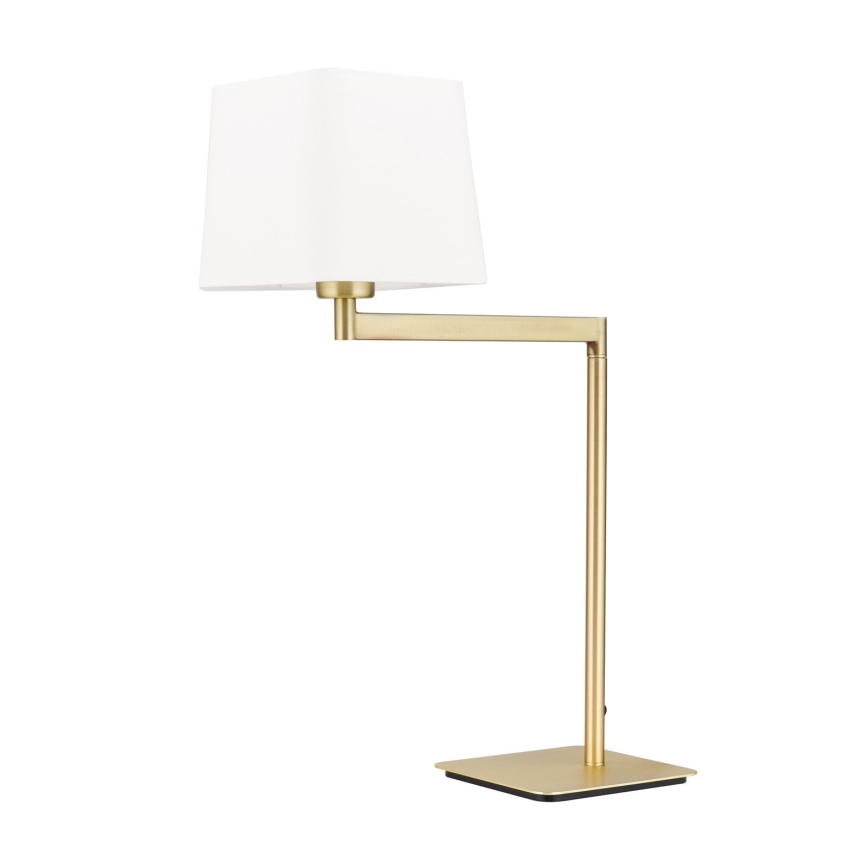 Tafellamp CARLTON 1xE27/40W/230V wit/goud