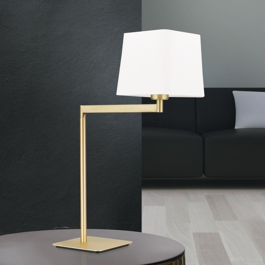 Tafellamp CARLTON 1xE27/40W/230V wit/goud