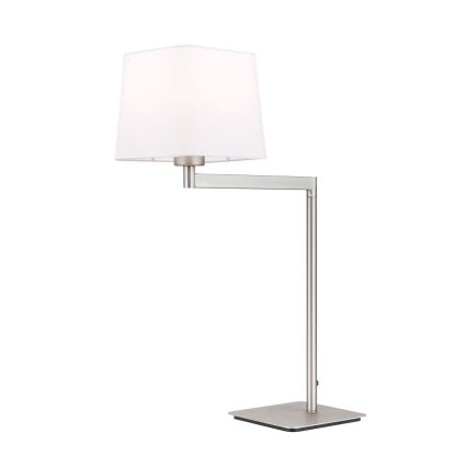 Tafellamp CARLTON 1xE27/40W/230V wit/mat chroom
