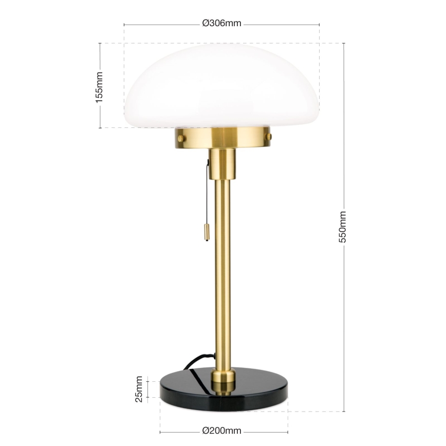Tafellamp SPARTA 1xE27/40W/230V goud/zwart