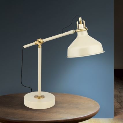 Tafellamp SCHILLER 1xE27/40W/230V crème/brons