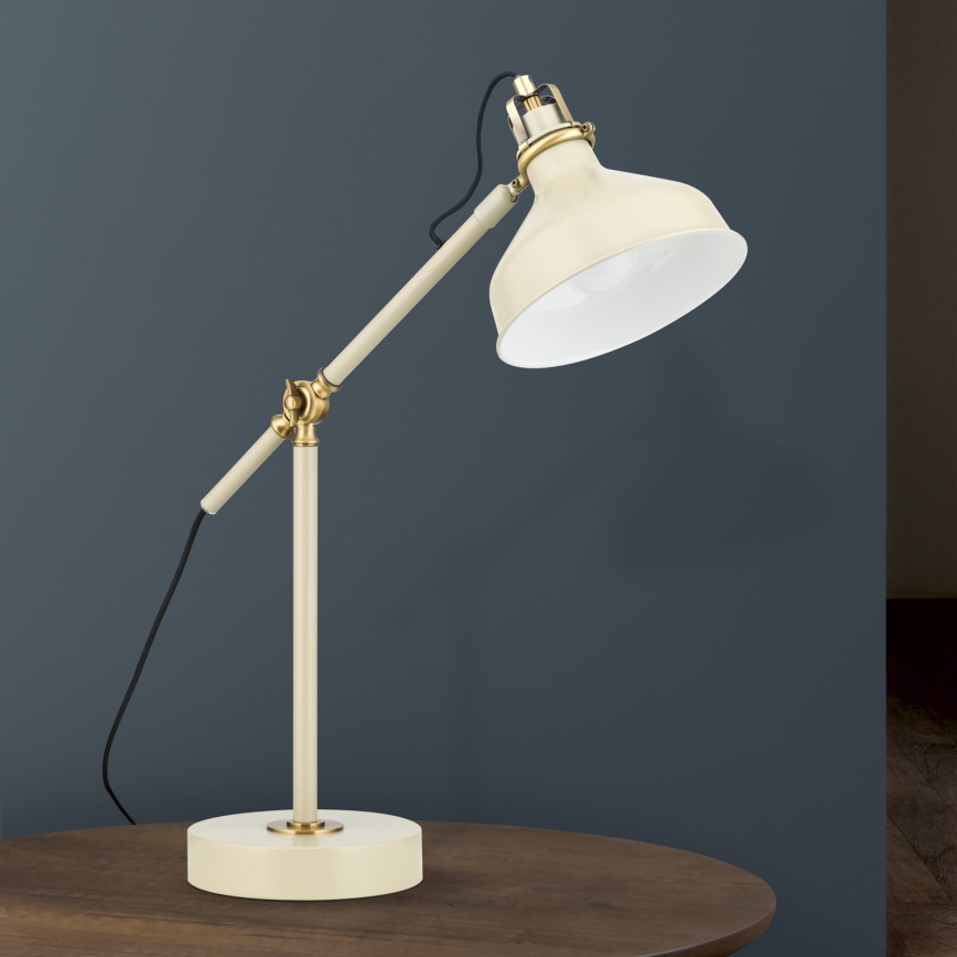 Tafellamp SCHILLER 1xE27/40W/230V crème/brons