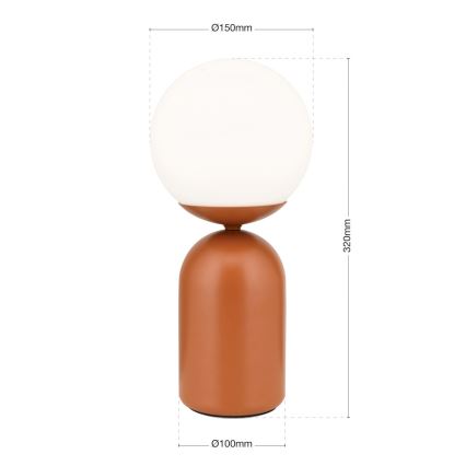 Lampe de table STANLEY 1xE14/25W/230V céramique/marron