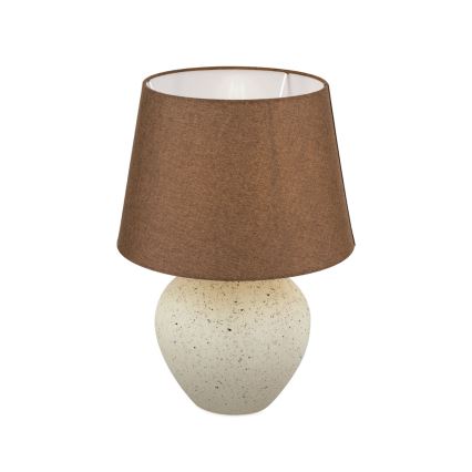 Tafellamp MASAI 1xE27/40W/230V keramiek bruin/beige