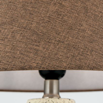 Tafellamp MASAI 1xE27/40W/230V keramiek bruin/beige