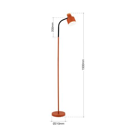 Lampadaire GILI 1xE27/40W/230V, coloris brique