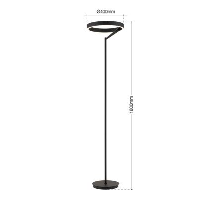 Lampadaire LED à intensité réglable KOLK LED/40W/230V 2700/4000K noir