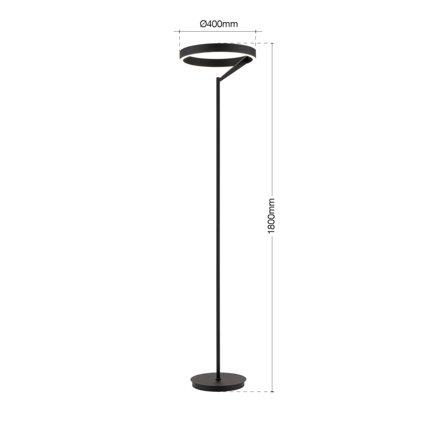 Lampadaire LED à intensité réglable KOLK LED/40W/230V 2700/4000K noir