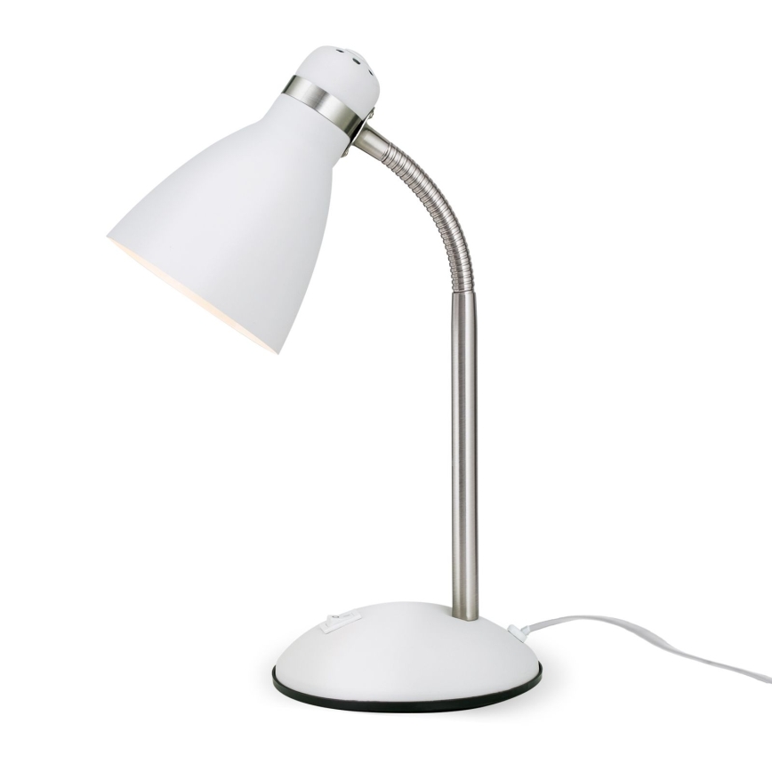 Lampe de bureau SCHOOL 1xE27/40W/230V blanche/chrome mat