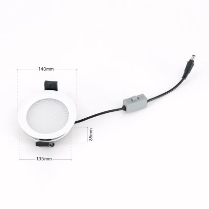 Dimbaar LED inbouwarmatuur voor badkamer OFFICE LED/15W/230V 3000/4000/6000K Ø 14 cm UGR19 IP44 wit