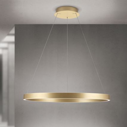 dimbare LED-kroonluchter met kabelophanging KOLK LED/80W/230V 2700/3000/4000K Ø 80 cm goudkleurig