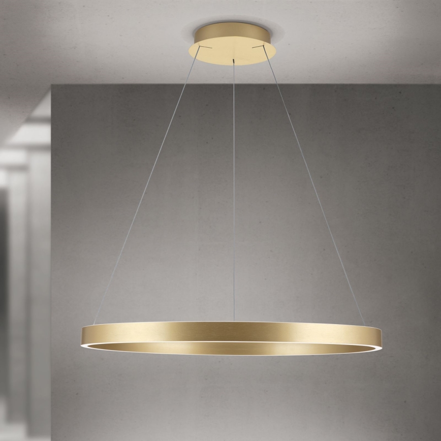 dimbare LED-kroonluchter met kabelophanging KOLK LED/80W/230V 2700/3000/4000K Ø 80 cm goudkleurig