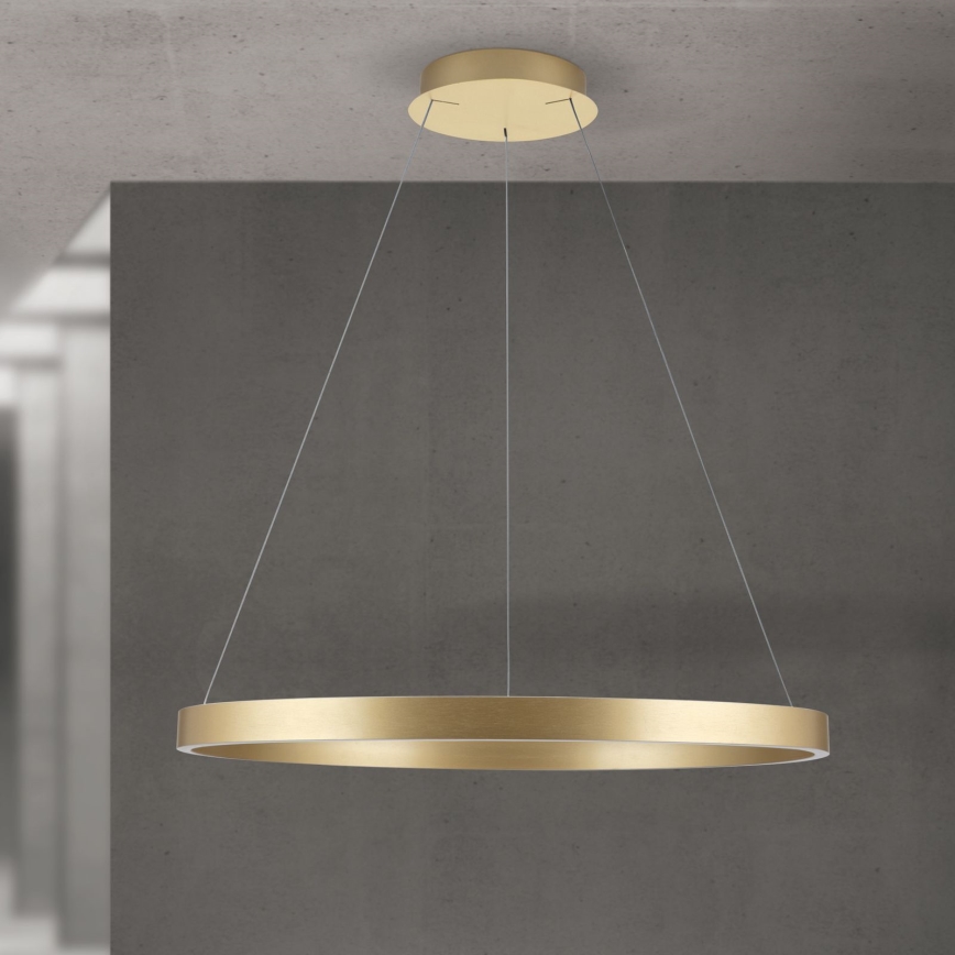 dimbare LED-kroonluchter met kabelophanging KOLK LED/80W/230V 2700/3000/4000K Ø 80 cm goudkleurig