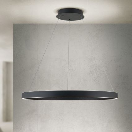LED-dimbare hanglamp met kabelophanging KOLK LED/80W/230V 2700/3000/4000K Ø 80 cm zwart