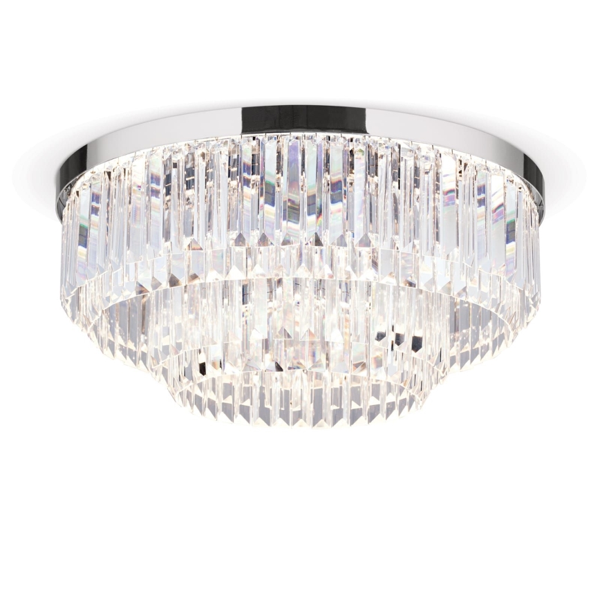 LED Dimbare kristallen plafondlamp PRISM LED/80W/230V Ø 55 cm glanzend chroom