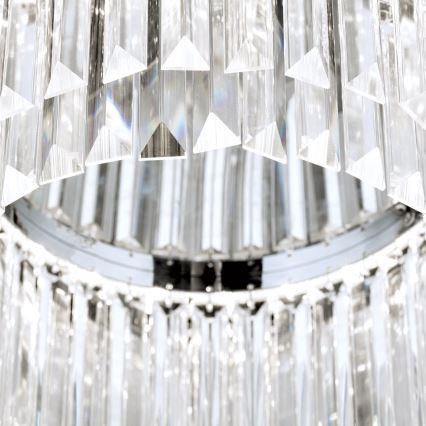 LED Dimbare kristallen plafondlamp PRISM LED/80W/230V Ø 55 cm glanzend chroom