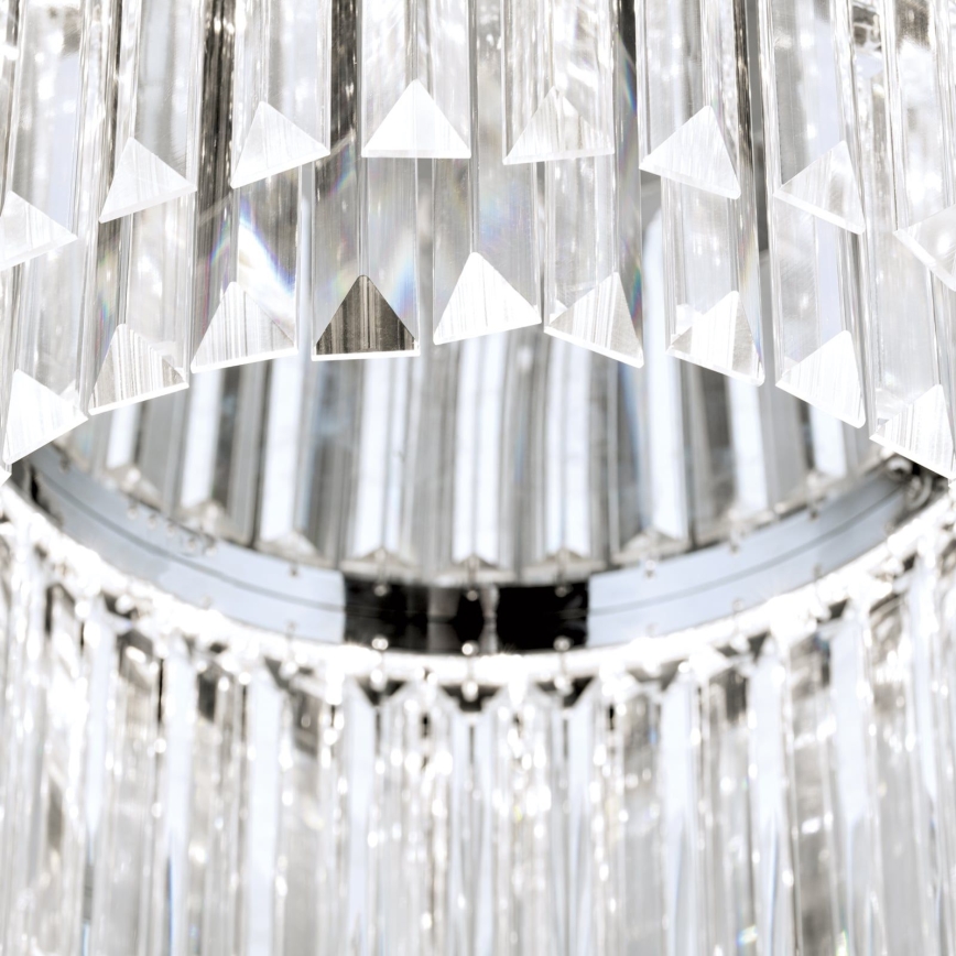 LED Dimbare kristallen plafondlamp PRISM LED/80W/230V Ø 55 cm glanzend chroom