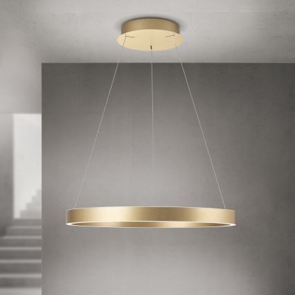 LED dimbare pendellamp aan kabel KOLK LED/60W/230V 2700/3000/4000K Ø 60 cm goud