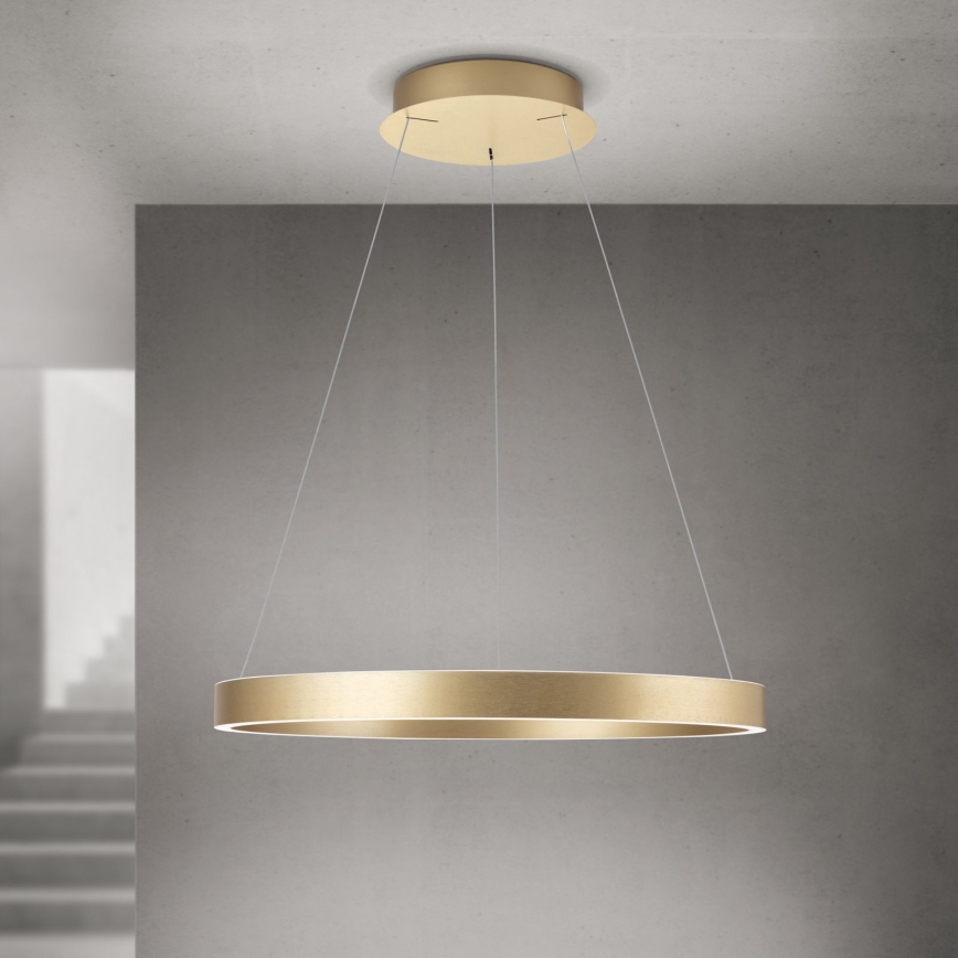 LED dimbare pendellamp aan kabel KOLK LED/60W/230V 2700/3000/4000K Ø 60 cm goud