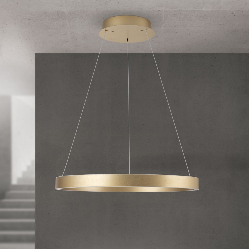 LED dimbare pendellamp aan kabel KOLK LED/60W/230V 2700/3000/4000K Ø 60 cm goud