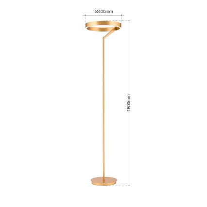 Dimbare LED-vloerlamp KOLK LED/40W/230V 2700/4000K goudkleurig