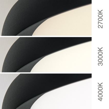 LED plafondlamp KANT LED/30W/230V 2700/3200/4000K diameter 40 cm zwart